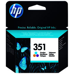 HP 351 Inkjet Cartridge, Tri-colour, CB337EE